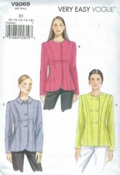 9068 SO EZ 1-2 BREASTD COLLAR OR NOT UNLINED JACKET PATTERN 8-16